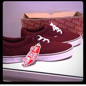 Size 10 maroon vans worn once without box